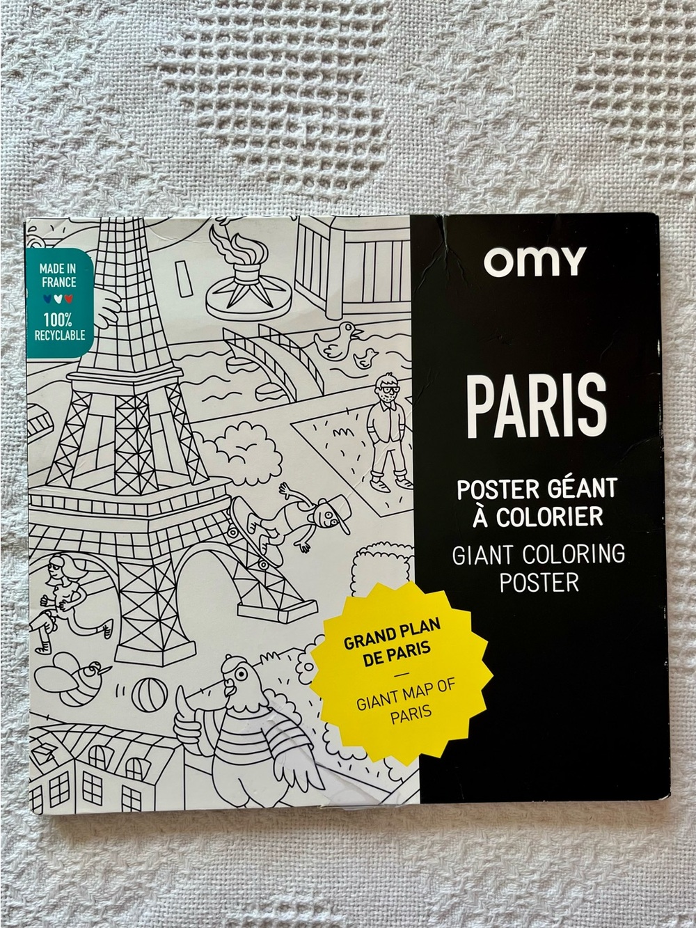 OMY Paris Cityscape Giant Coloring Poster — New in Box